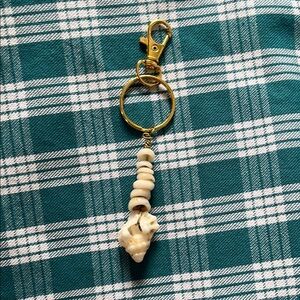 Gold and Cream Keychain Accessory